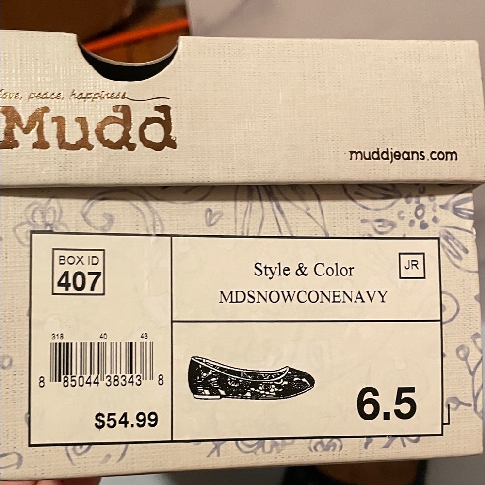 MUDD Navy Blue Lace Ballet Flats Size 6.5 NIB - Picture 9 of 11